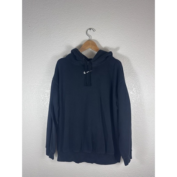 Essentials Tops - Nike Sportswear Essentials Women's Oversized Fleece Hoodie Black Size S